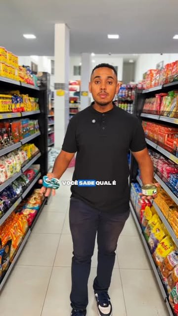Reel sobre sardinha e atum no supermercado